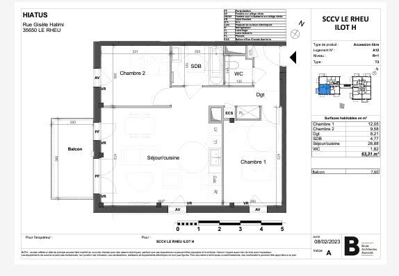 Vente appartement 3 pièces 63.31 m² à Le Rheu (35650), 268 000 €