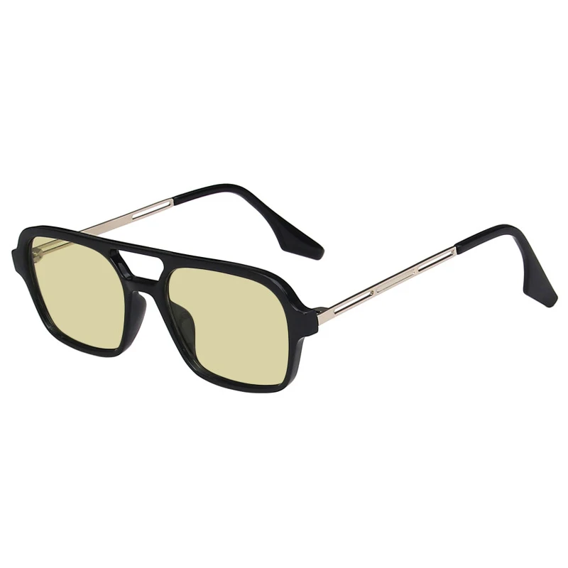 Quadratische Vintage-Sonnenbrille mit Doppelsteg-Ausschnitt