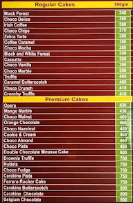 The Cake & Cream Factory menu 1