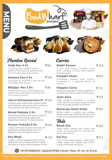 Food Wharf menu 