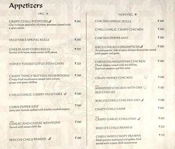 Berco's menu 