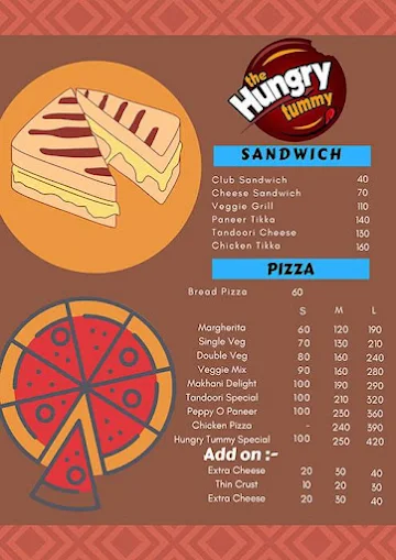 The Hungry Tummy menu 