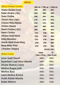 Nawab Saheb Durbar's menu 3