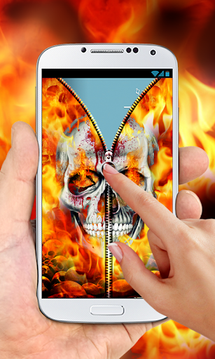 免費下載個人化APP|Skull Zipper Lock Screen app開箱文|APP開箱王