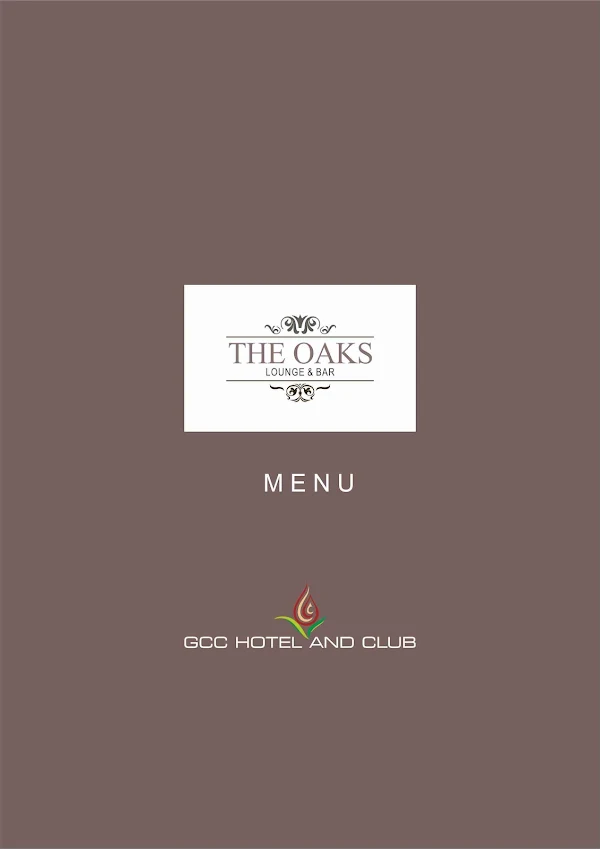 The Oaks - Lounge & Bar - Gcc Hotel & Club menu 