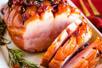 Easy Cranberry Maple Glazed Ham