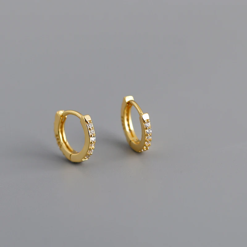 Title 4, Womens Sterling Silver Earrings Round Micro In...