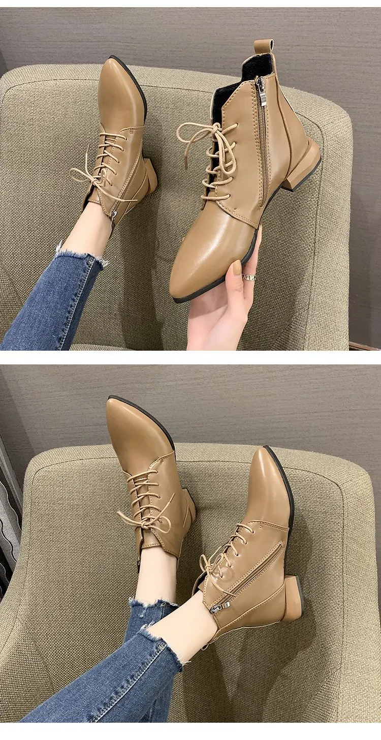 Title 10, Bottines femme style britannique, bout pointu, ...