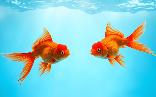 A pair of goldfish swimming around screenshot 1