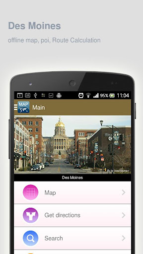 Des Moines Map offline