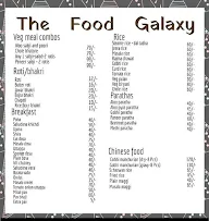 The Food Galaxy menu 1