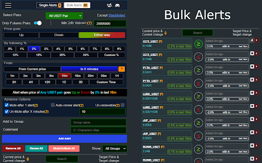 CoinTrap Cryptocurrency price and volume tracker for Binance