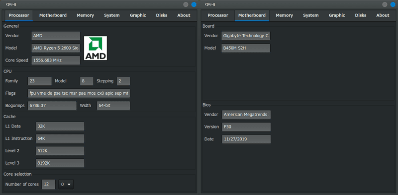 Linux Mint X ハードウェアの詳細情報を表示する Cpu X と Cpu G 221b Baker Street