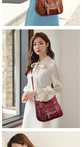 Title 2, Genuine Leather Soft Multilayer Fashion Large C...