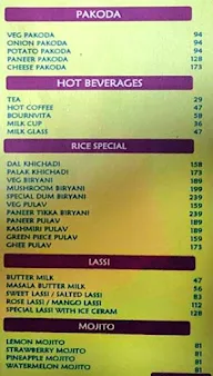 The Pavbhajiwala menu 2