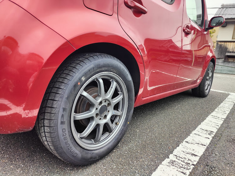 キューブのホイル交換・タイヤ、ホイール交換・z12キューブ・日産・日産キューブに関するカスタム事例の投稿画像2枚目