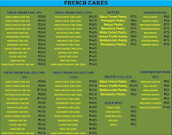 French Cakes menu 1