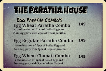 The Paratha House menu 