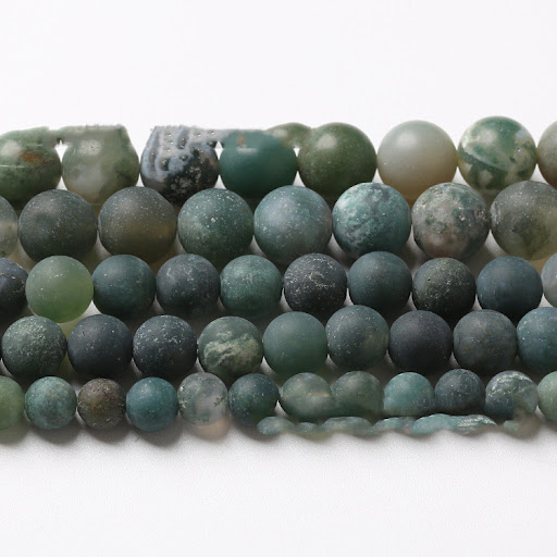 Title 5, Frosted Aquatic Agate Loose Beads for Jewelry M...