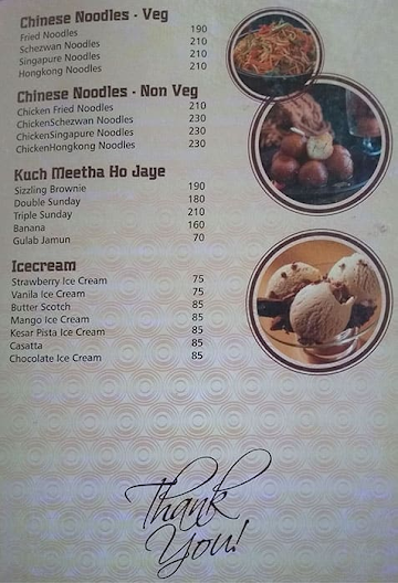 Royal Multi-Cuisine menu 