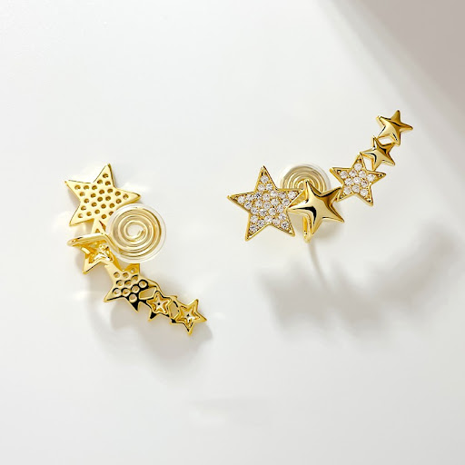Title 4, Star Zircon Without Ear Hole Female Ear Clip. S...