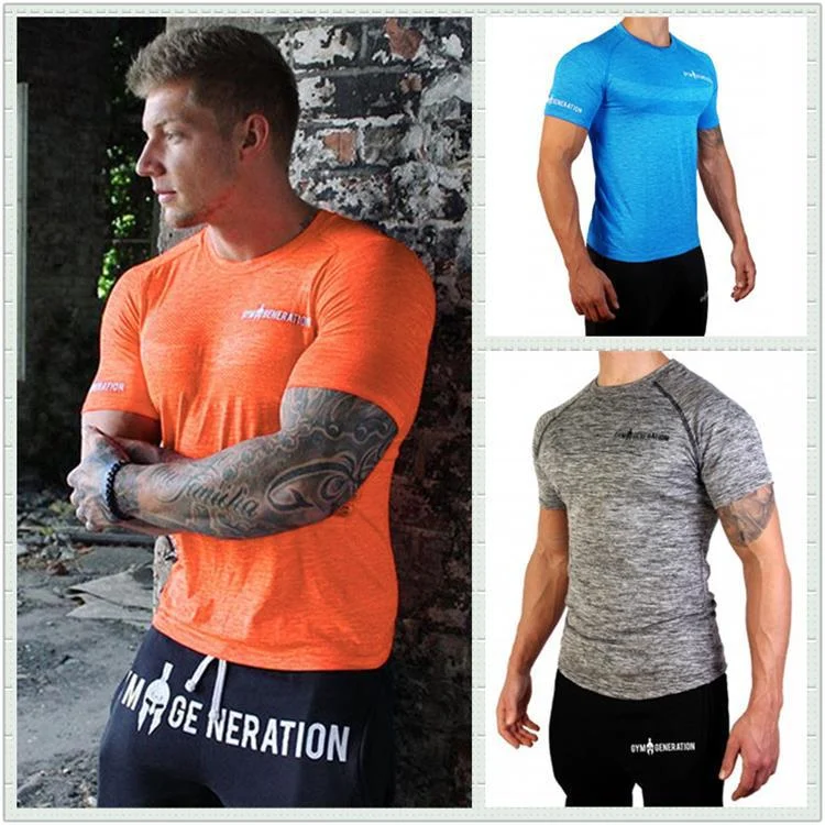 T-shirt de running homme été, extensible, respirante et à manches courtes, conçue pour le sport et l'entraînement en toute liberté.