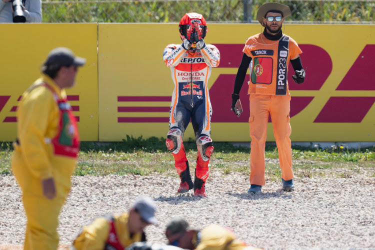 Honda's Marquez apologised for his mistake and accepted a double long-lap penalty for next weekend's race in Argentina.