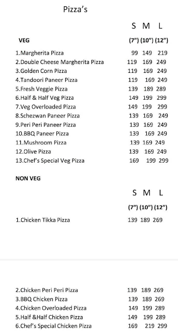 The Cheesy Love menu 