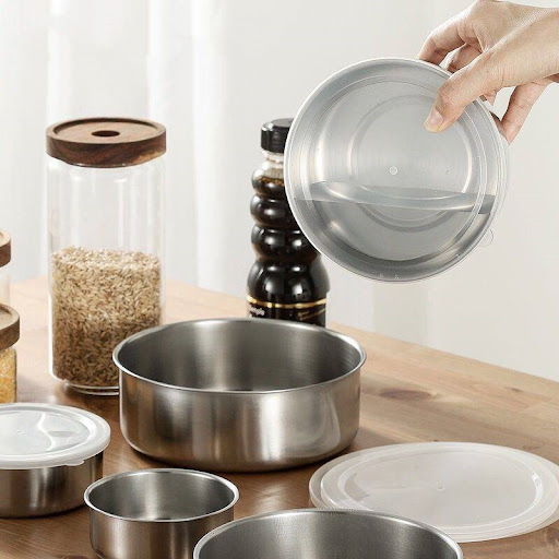 Title 5, Stainless Steel Ice Bowl Korean Bento Box Keeps...