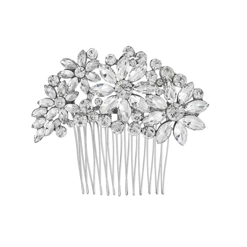 Title 5, Alloy Hair Comb Insert Comb Exquisite Square Gl...