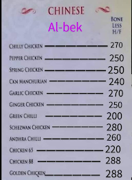 Al - Bek Takeaway & Eatery menu 5