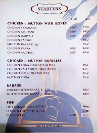 Bhashi's Family Restaurant menu 1