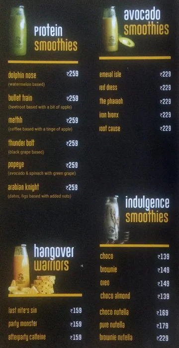 Drunken Monkey menu 