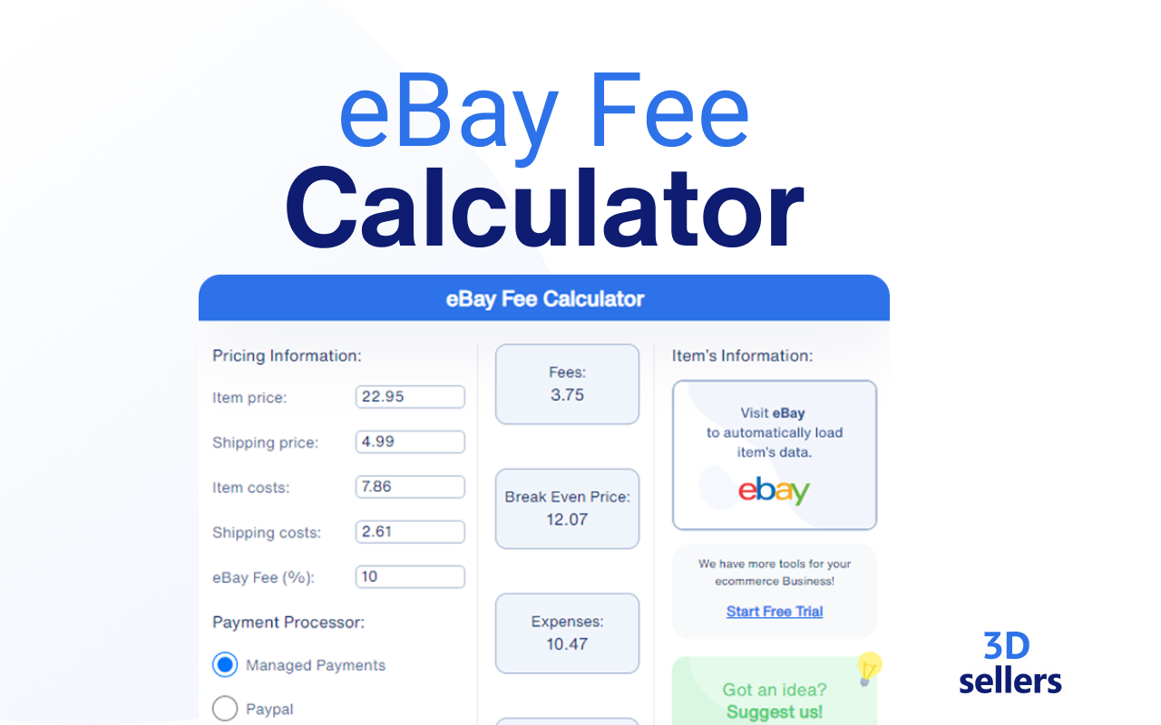 eBay Fee Calculator 2022 Preview image 4