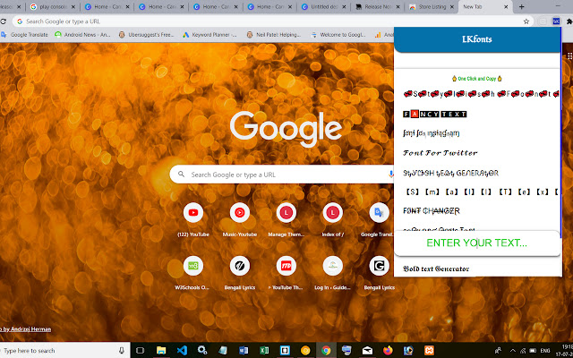 LKfonts chrome extension