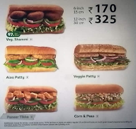 Subway menu 8