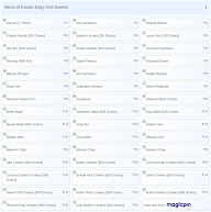 Kissan Dairy And Sweets menu 1