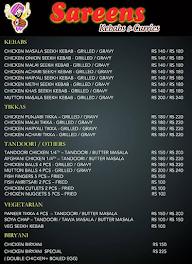 Sareens Kebabs Curries menu 3