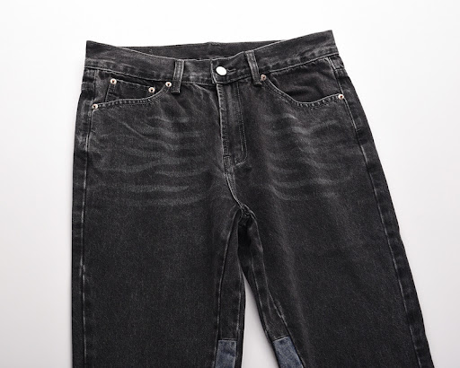 Title 4, Structural stitching baggy jeans offer modern s...