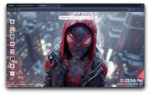 Ender Miles Morales Snow Time Live Spiderman Wallpaper Preview 6