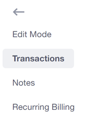 transactions menu button