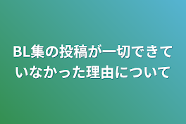 BL集の投稿が一切できていなかった理由について