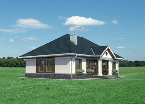 Elewacja nr 1 projektu domu Aleksandria