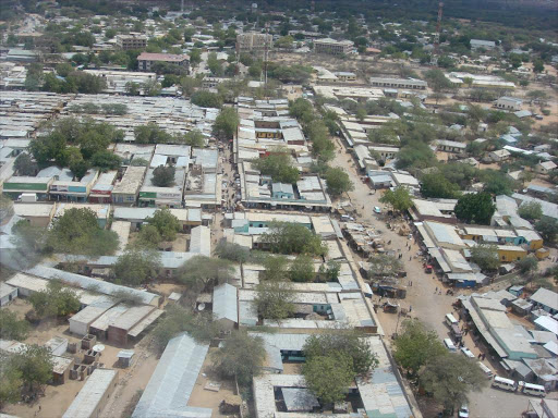 Aerial view of Garissa town.