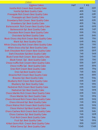 Cake Factory 24x7 menu 1