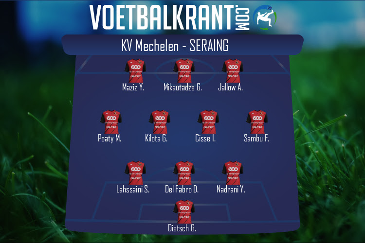 Opstelling Seraing | KV Mechelen - Seraing (27/12/2021)