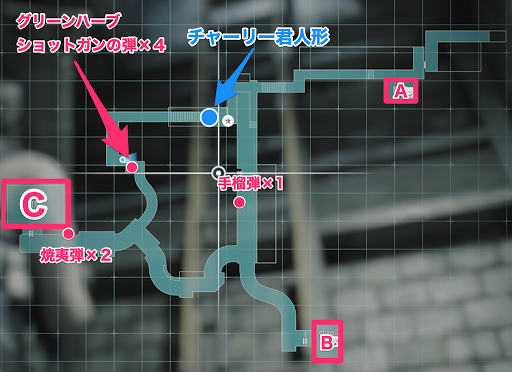 バイオハザードRE3_下水道下層のマップ