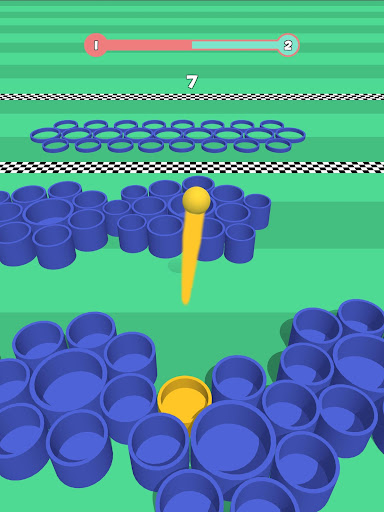 Basket throw cup pong ball game. Toss  dunk it