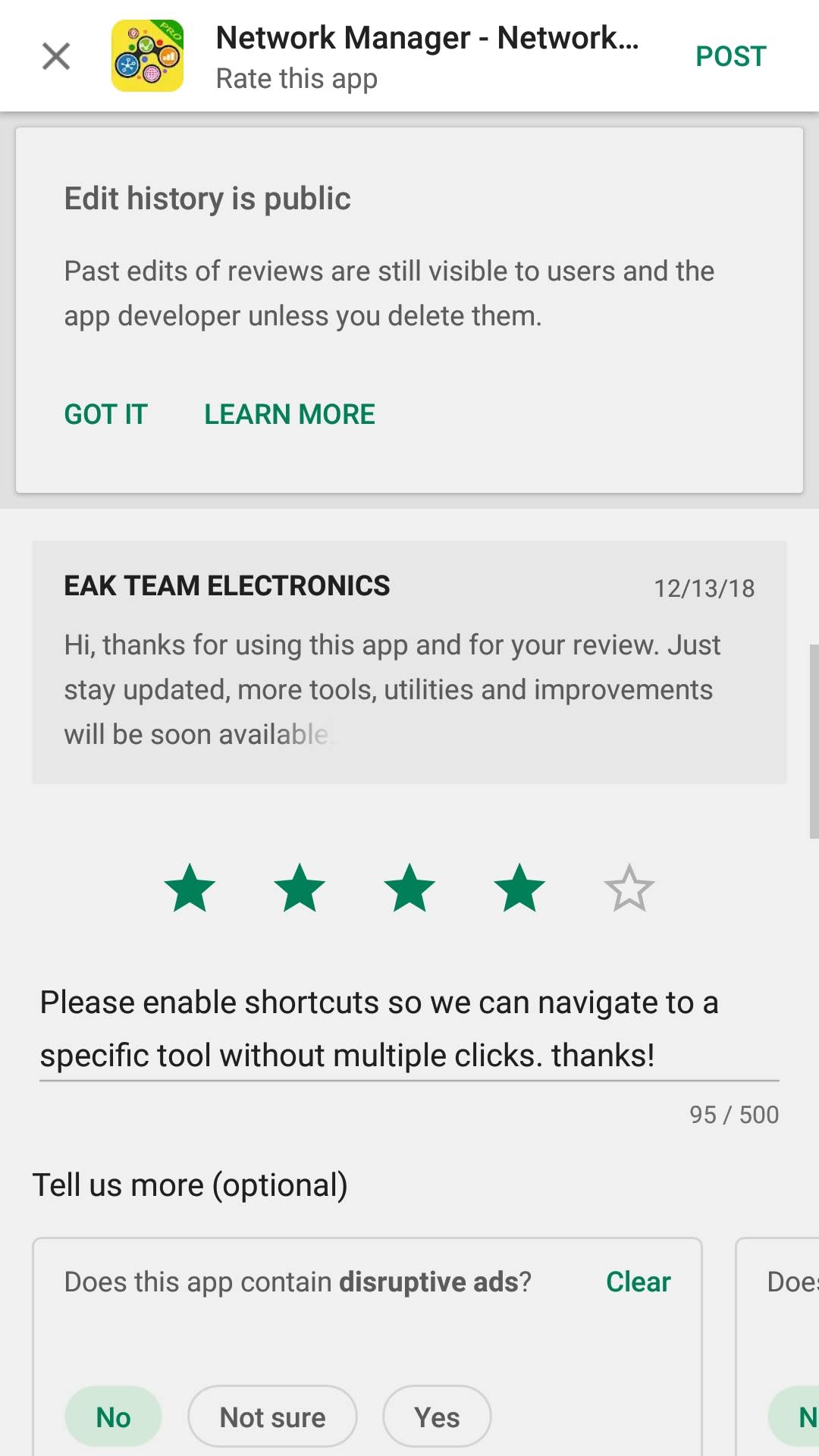Google's new app review interface