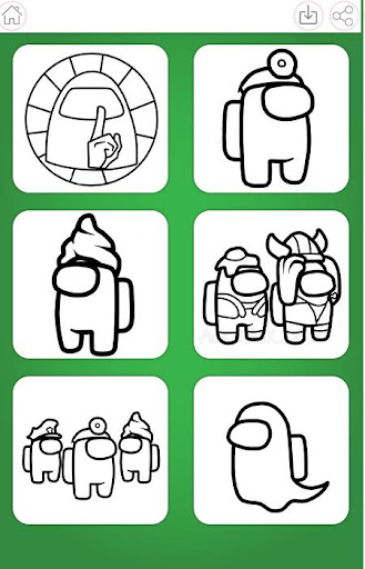 Among Us Coloring Pages : Kids Game Among Us Coloring Pages Tsgos Com